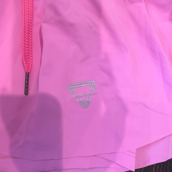 Hot Pink women’s athletic shorts, flowy - Picture 2 of 2